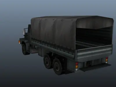 Army Truck Low-poly 3D model