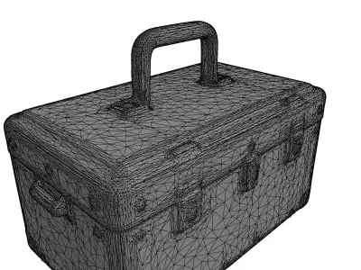 Vintage Military Field Case Low-poly 3D model