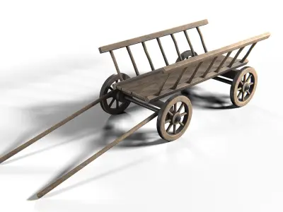 Dray 01 PBR Low-poly 3D model