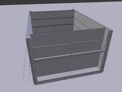 Wooden Crate Free low-poly 3D model 3