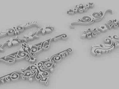 Dividers 03 - Printable set of 8  3D print model