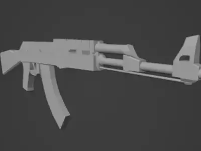 Low Poly AK-47 Model rifle Free low-poly 3D model
