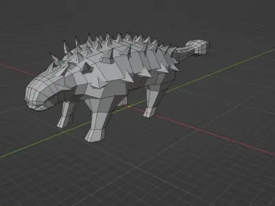 Ugly Dinosaur Pack Low-poly 3D model