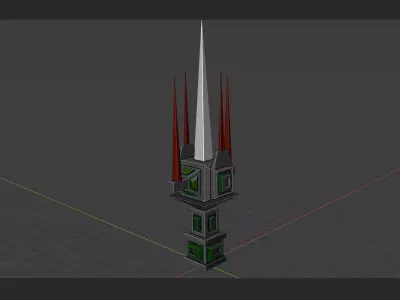 Low poly SCI-FI tower Free 3D model