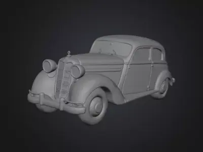 Vintage Classic Car 1930s Sedan Antique Automobile 3D Model 3D model