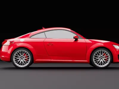 Audi TT Red Metallic 3D model