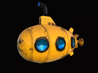 submarine 3D model by amirbv3d - PBR
