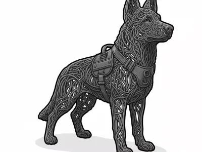 Rescue Dog 3D Model 3D print model