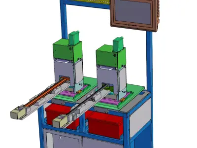 A20 guide groove double station rack 3D model