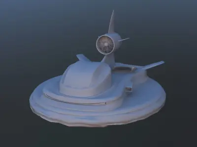  Futuristic Jet Hover Vehicle 3D model