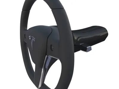 Tesla Model Y Steering Wheel 3D model