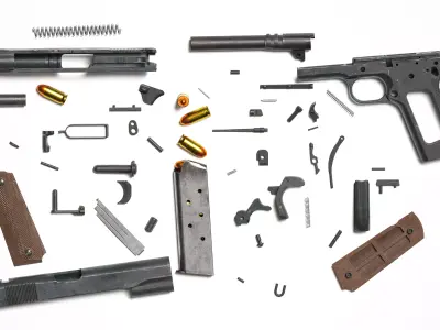 1911 AAA  pistol Low-poly 3D model