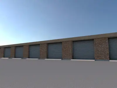 Garages 01 Low-poly 3D model