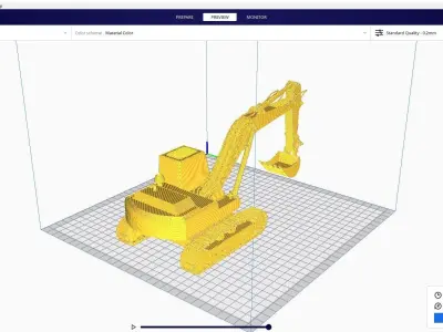 Excavator 3d printed 3D model