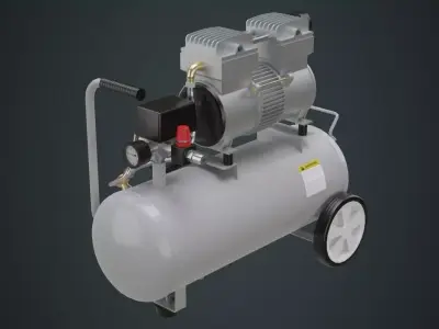 Air Compressor 2A Low-poly 3D model