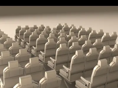 airplane seats 3D model