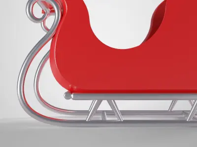Santa Claus sleigh  3D model purchase