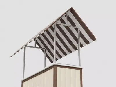 Wooden Food Stand 02 3D model