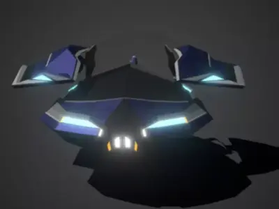 Zed Drago Sci-Fi Hover Jet Free 3D model