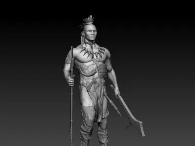 American indian Guron 3D print model