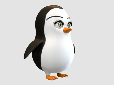 little girl penguin  3D model