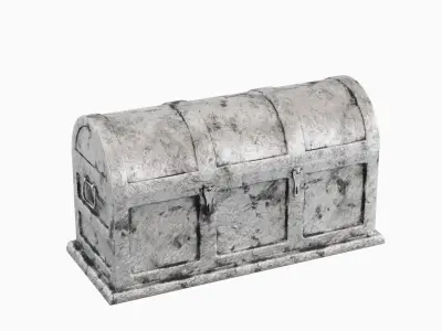 Metal Treasure Chest 01  Low-poly 3D model