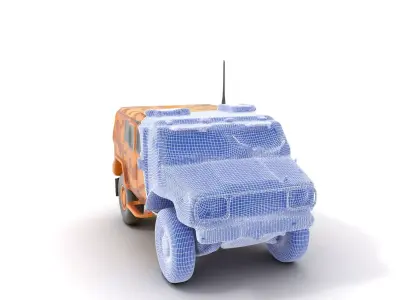Desert Camouflage Armored Vehicle model pack Low-poly 3D model