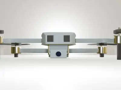 Quadcopter with camera for photography 3D model