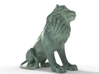 lion statue Low-poly 3D model purchase
