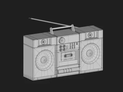 radio Low-poly 3D model buy