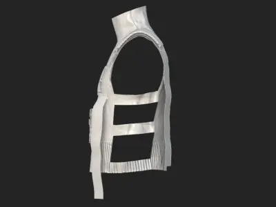 Military Tactical Vest Game Ready 3D Model Low-poly 3D model