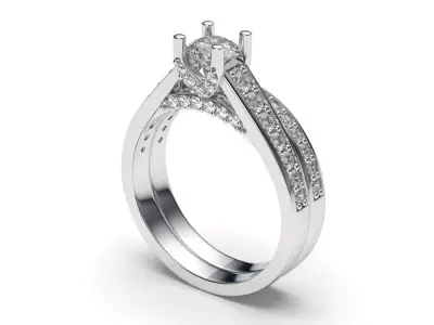 solitaire with ring sizes  8 part S86 3D print model