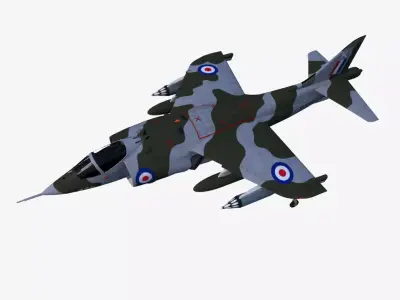 Harrier GR1 Free low-poly 3D model