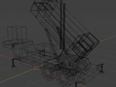 MIM-104 Patriot Low-poly 3D model