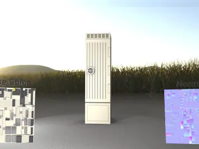 Electrical Distribution Cabinet 132 Low-poly 3D model