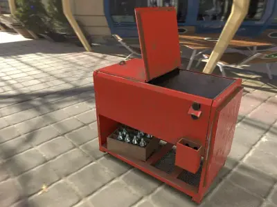 Low poly cooler game ready sandbox vending machine for sims Low-poly 3D model