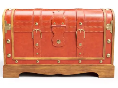 Old Chest 07 Low-poly 3D model