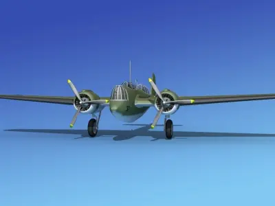 Martin B-10 V09 USAAF 3D model