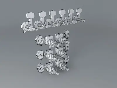 Guitar parts 2 Free 3D model
