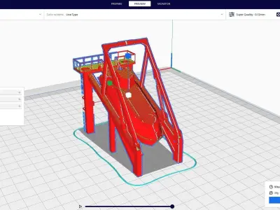 Lifeboats launcher 3D print model