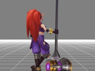 Lolita Soldier in Training OLD Skin Low-poly 3D model