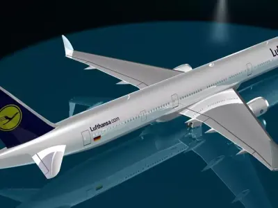 Lufthansa  Boeing 777 - 9X 3D model