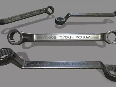 wrench Low-poly 3D model 35