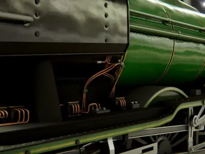Flying Scotsman steam train 3D model