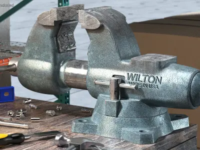 Wilton Pipe Bench Vise Dusty 3D model