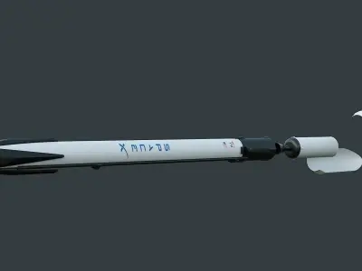 Space rocket Free 3D model