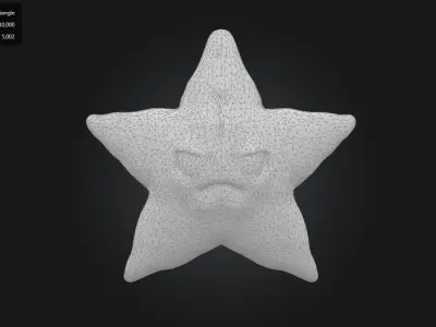 Lava Starfish Angry Stylized Creature Low-poly 3D model