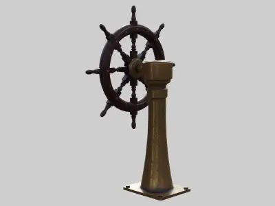 Vessel Wheel 1 Low-poly 3D model