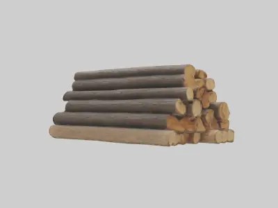 Firewood Model Low-poly 3D model