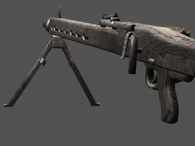 MG3 Machine gun Low-poly 3D model